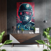 Robocop Brushed Aluminum Dibond Wall Art.